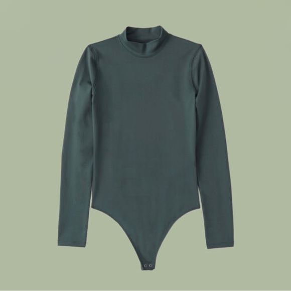 Women’s Abercrombie Long-Sleeve Seamless Mockneck Bodysuit - Picture 1 of 3